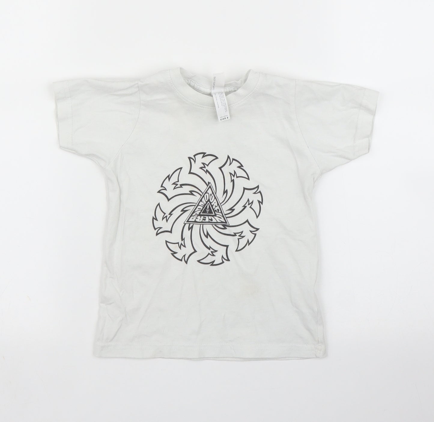 Rabbit Skins Boys White   Basic T-Shirt Size 2 Years