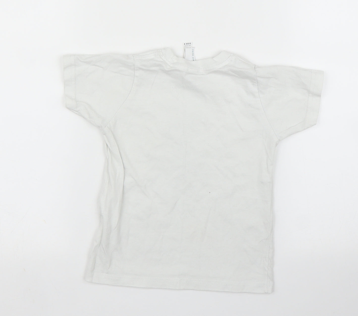 Rabbit Skins Boys White   Basic T-Shirt Size 2 Years