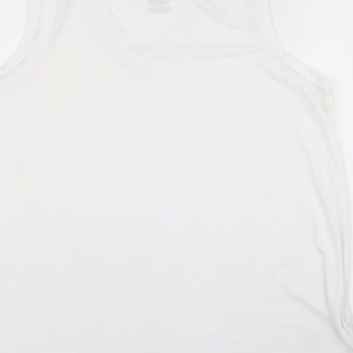 Time & Tru Womens White   Basic Tank Size XL