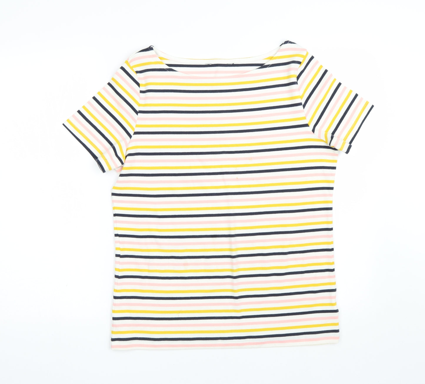F&F Womens Multicoloured Striped  Basic T-Shirt Size 14