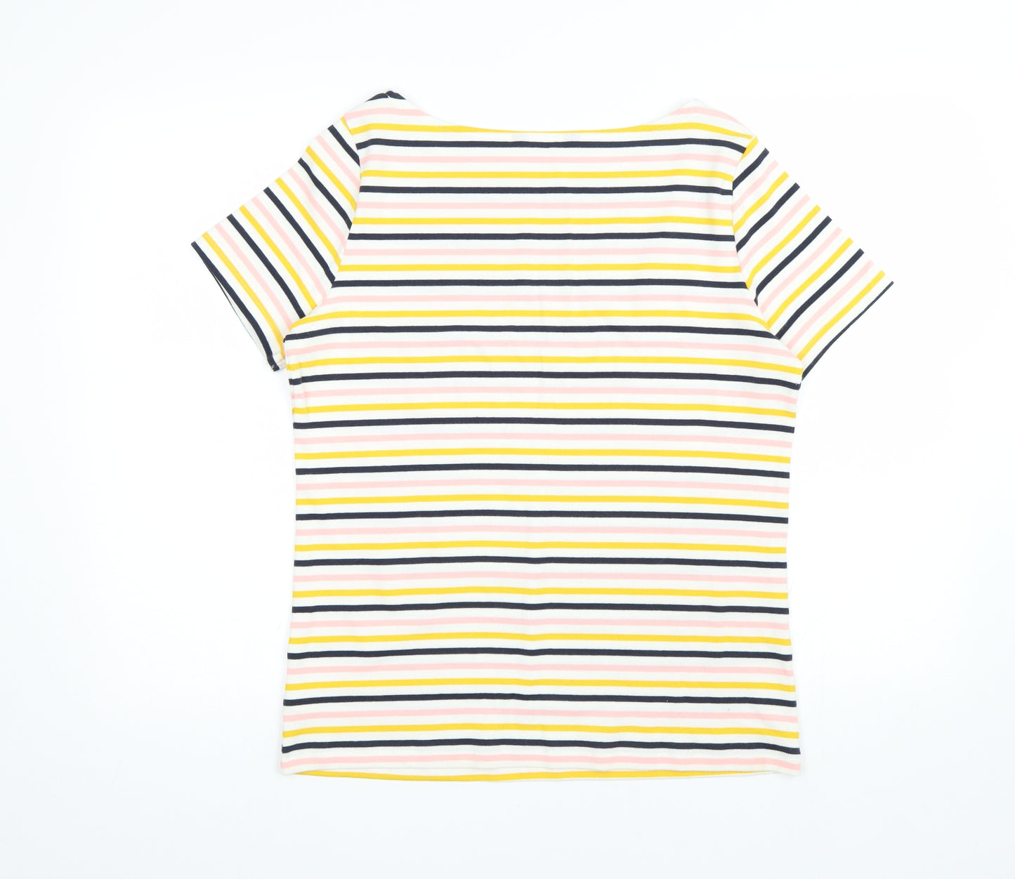 F&F Womens Multicoloured Striped  Basic T-Shirt Size 14