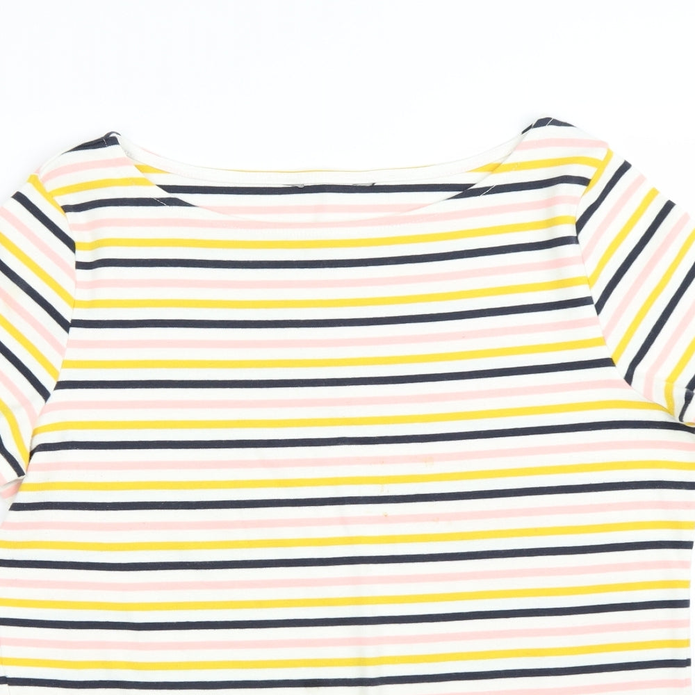 F&F Womens Multicoloured Striped  Basic T-Shirt Size 14