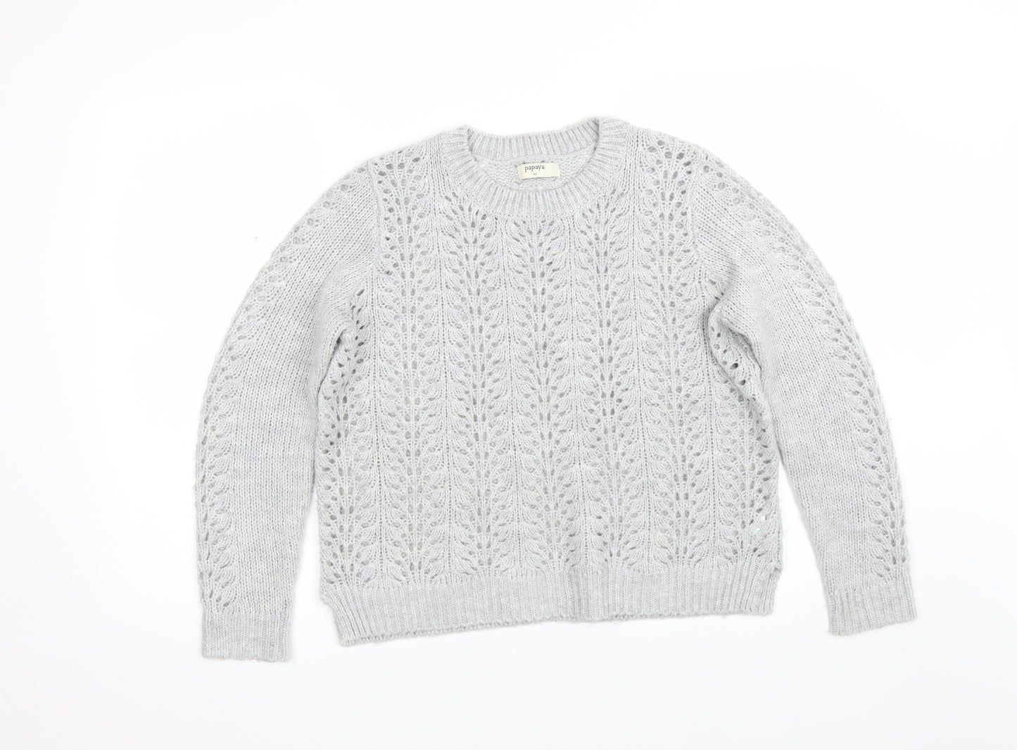Papaya Womens Grey   Pullover Jumper Size M