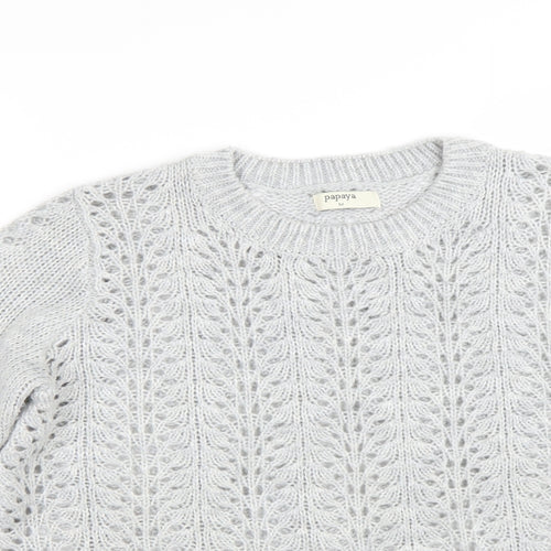 Papaya Womens Grey   Pullover Jumper Size M