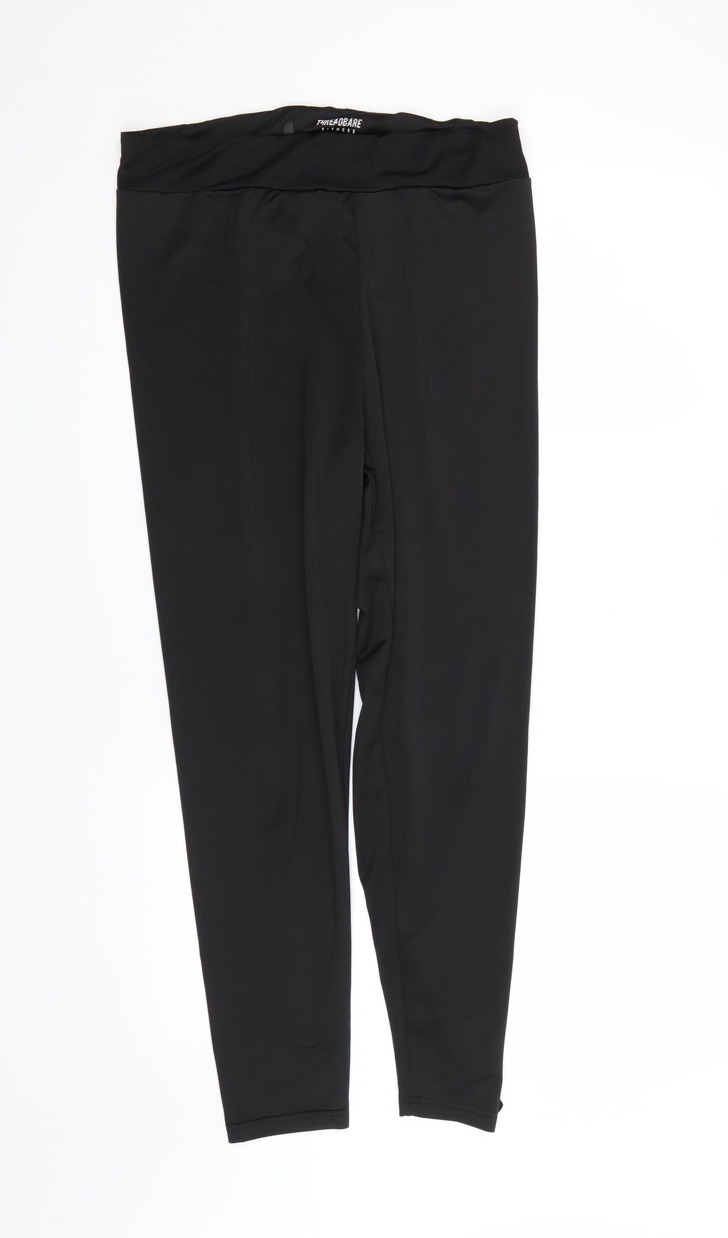Threadbare Womens Black   Compression Leggings Size 14 L26.5 in