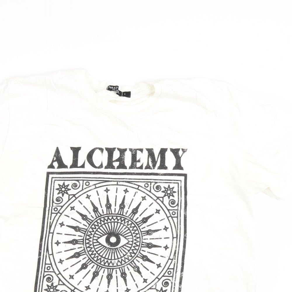 Nastygal Womens White   Basic T-Shirt Size L