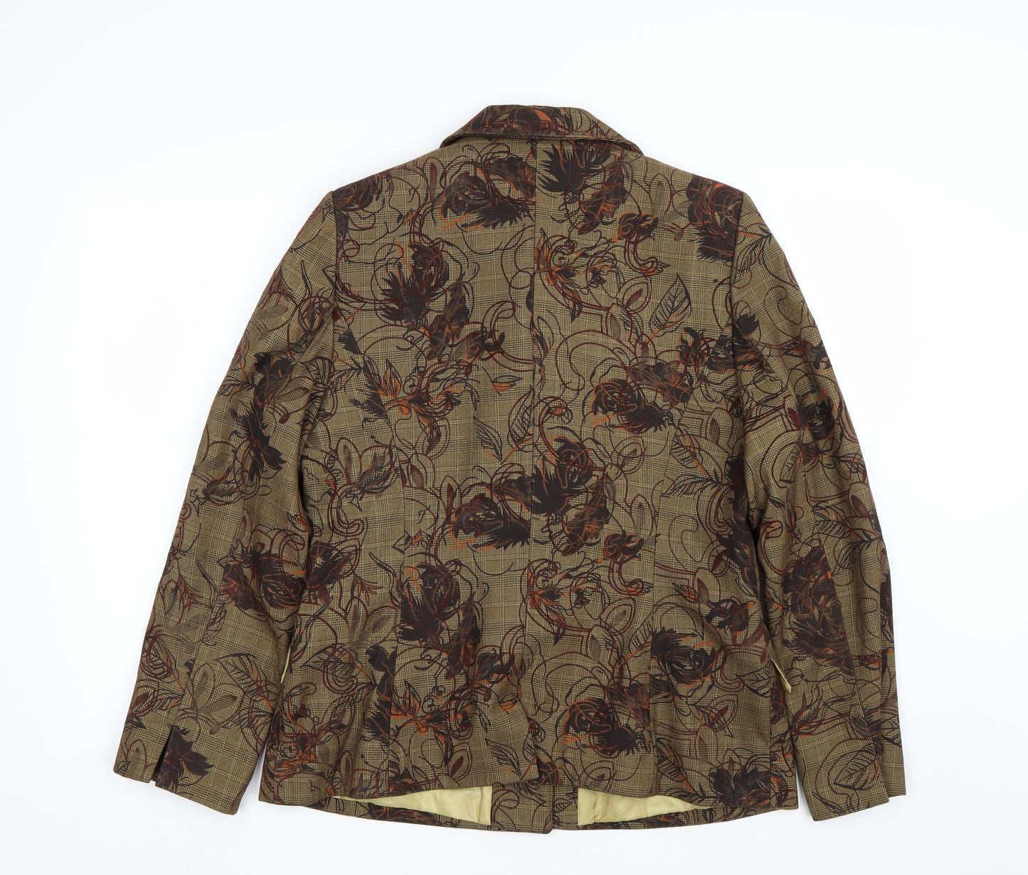 Dome Womens Brown Floral  Jacket Suit Size 10
