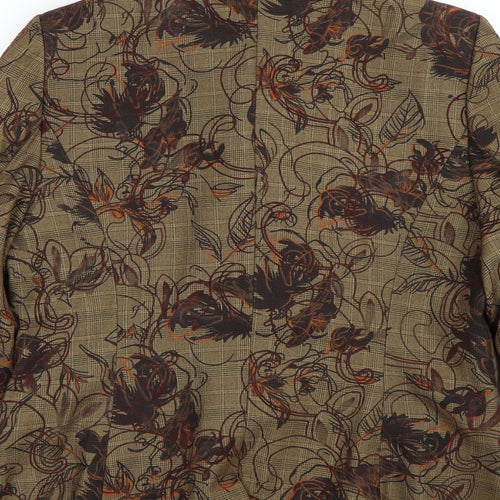 Dome Womens Brown Floral  Jacket Suit Size 10