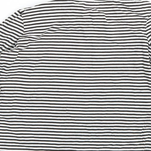 NEXT Girls Black Striped  Basic T-Shirt Size 10 Years