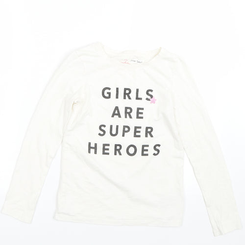 NEXT Girls White   Basic T-Shirt Size 10 Years
