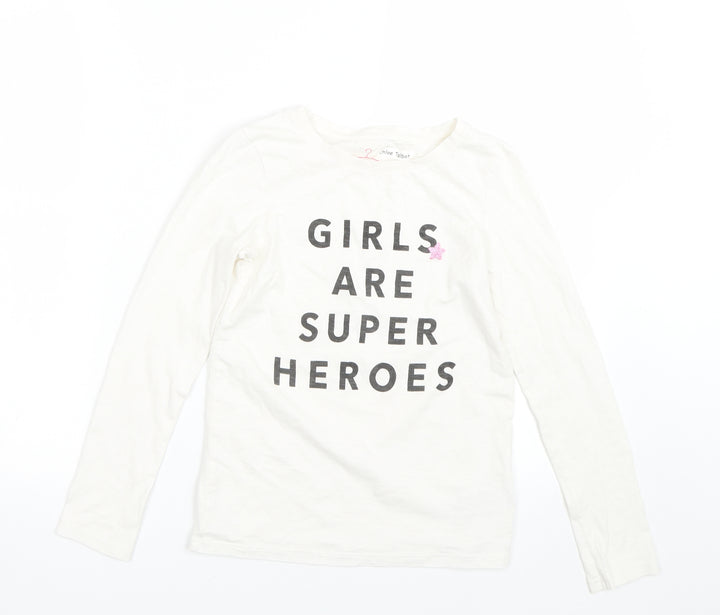NEXT Girls White   Basic T-Shirt Size 10 Years