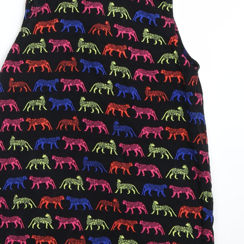 Bluezoo Girls Black Animal Print  Basic Button-Up Size 11 Years  - Cheetahs