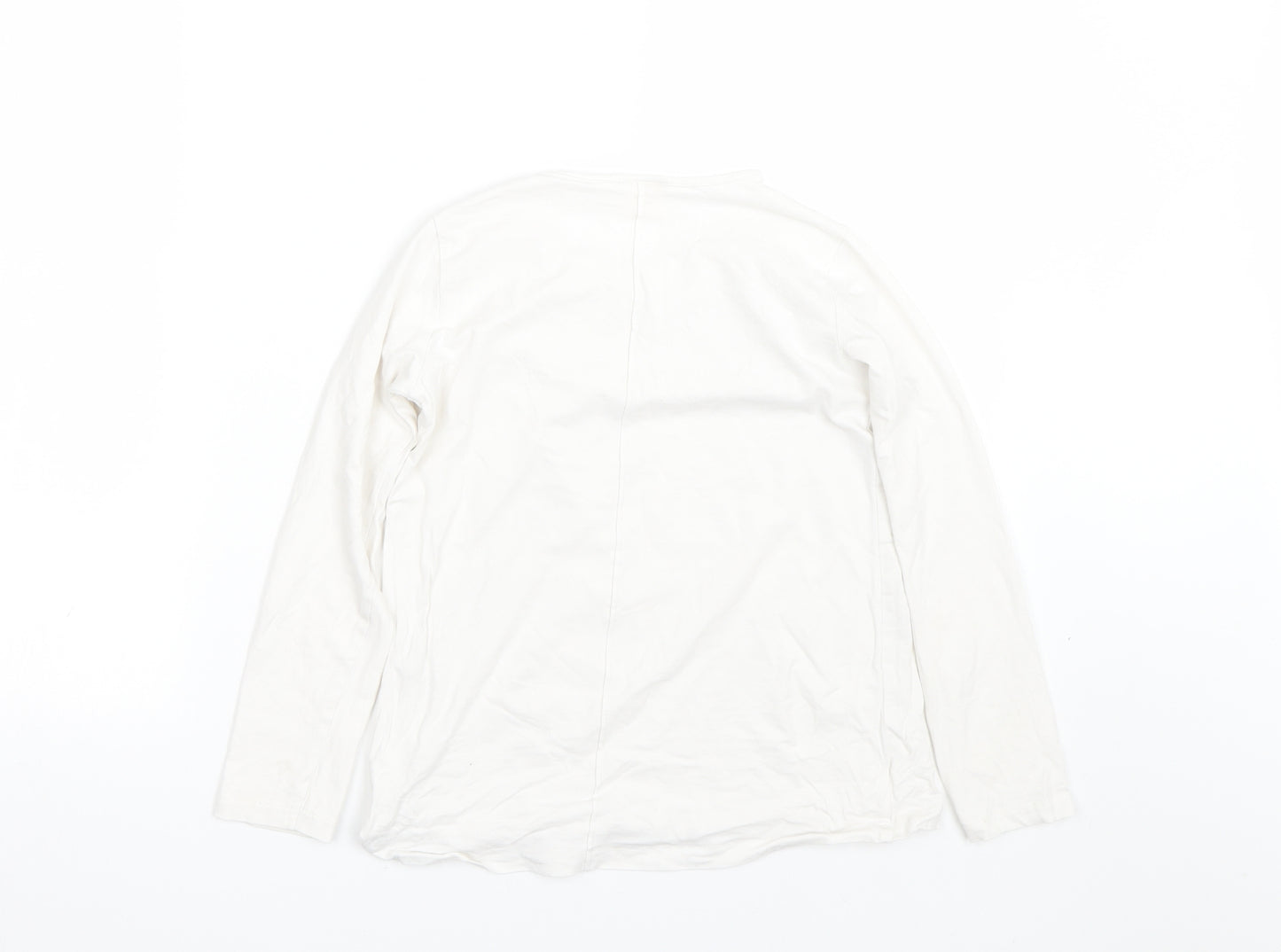 Zara Girls White Floral  Basic T-Shirt Size 8 Years