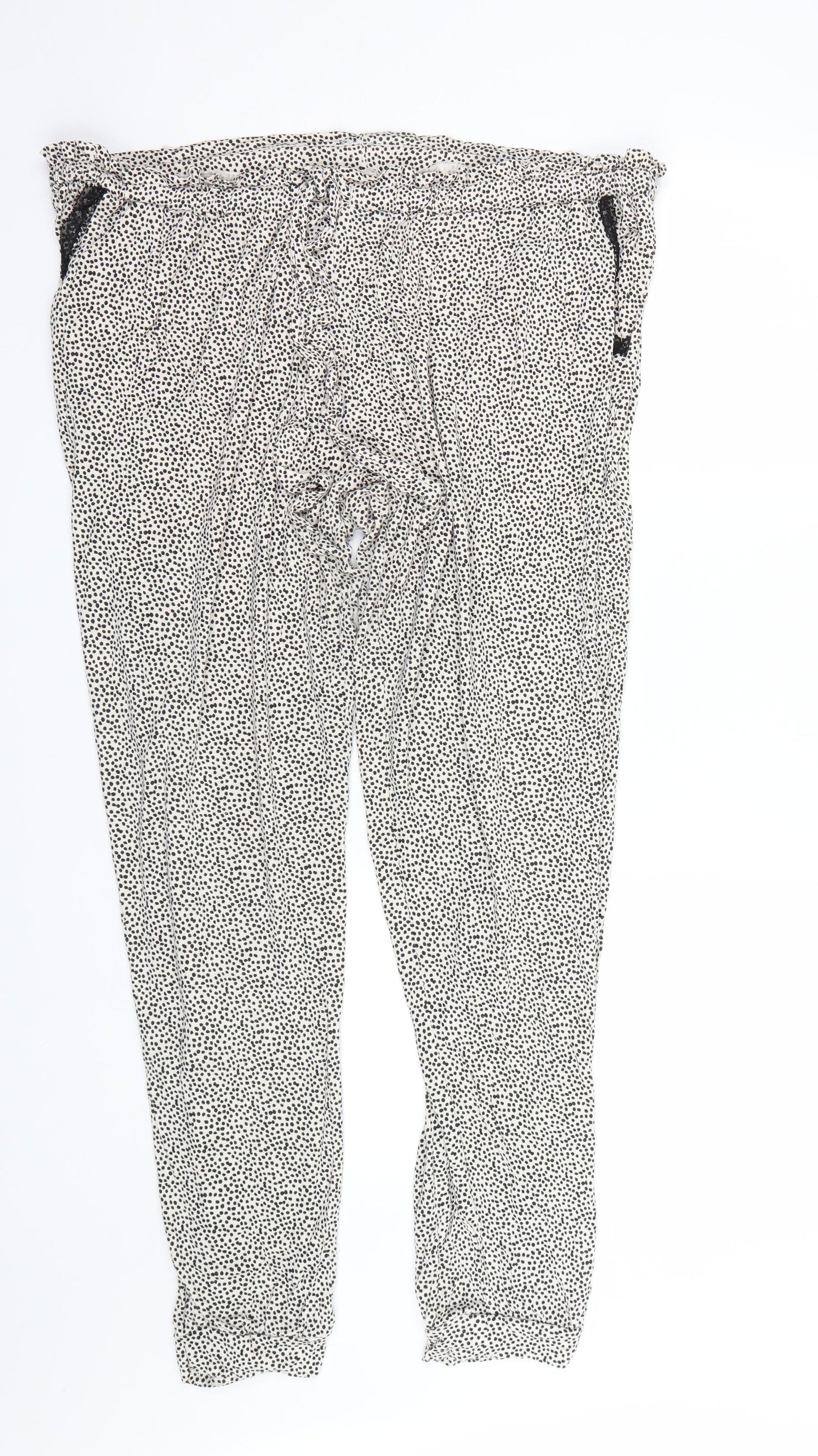 Love to lounge Womens White Polka Dot  Cami Pyjama Pants Size XL