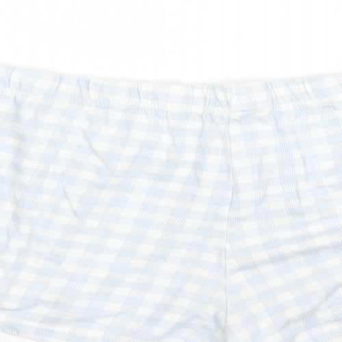 Primark Womens Blue Check  Cami Sleep Shorts Size XL