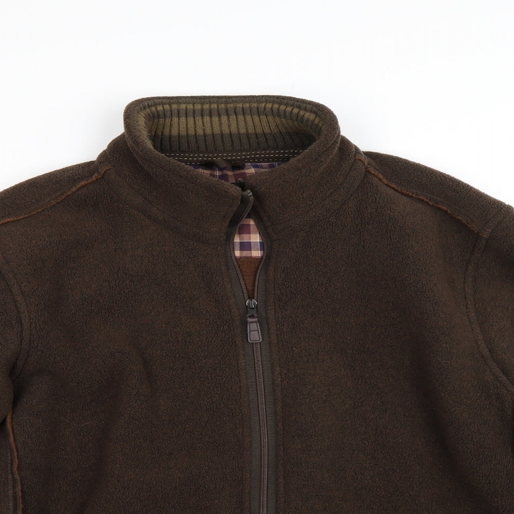 M&S Mens Brown  Fleece Full Zip Sweatshirt Size L