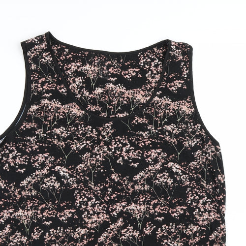 Love to lounge Womens Black Floral  Top Pyjama Top Size L