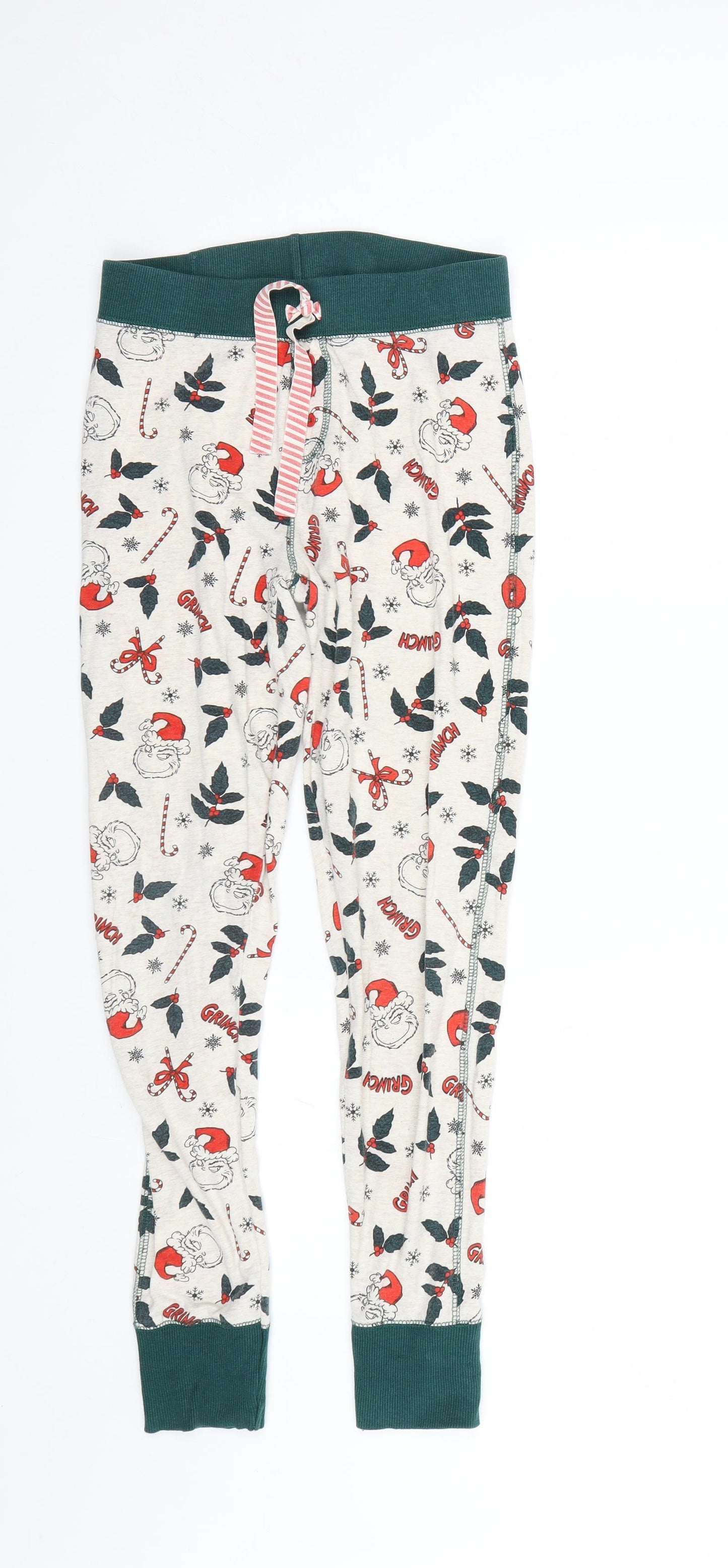 Primark Womens Beige   Cami Pyjama Pants Size XS  - The Grinch