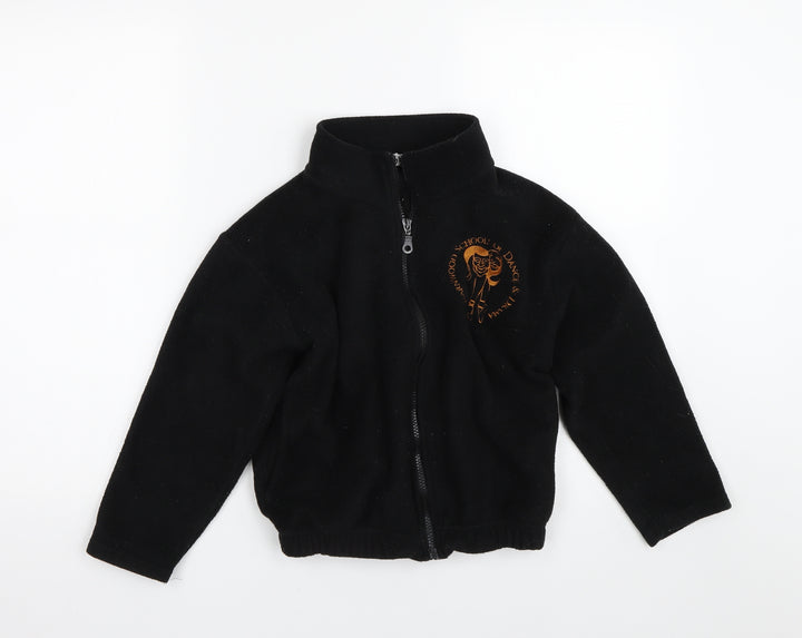 Club Pacific Girls Black Fleece Full Zip Sweatshirt Size 8-9 Years - School of Dance
