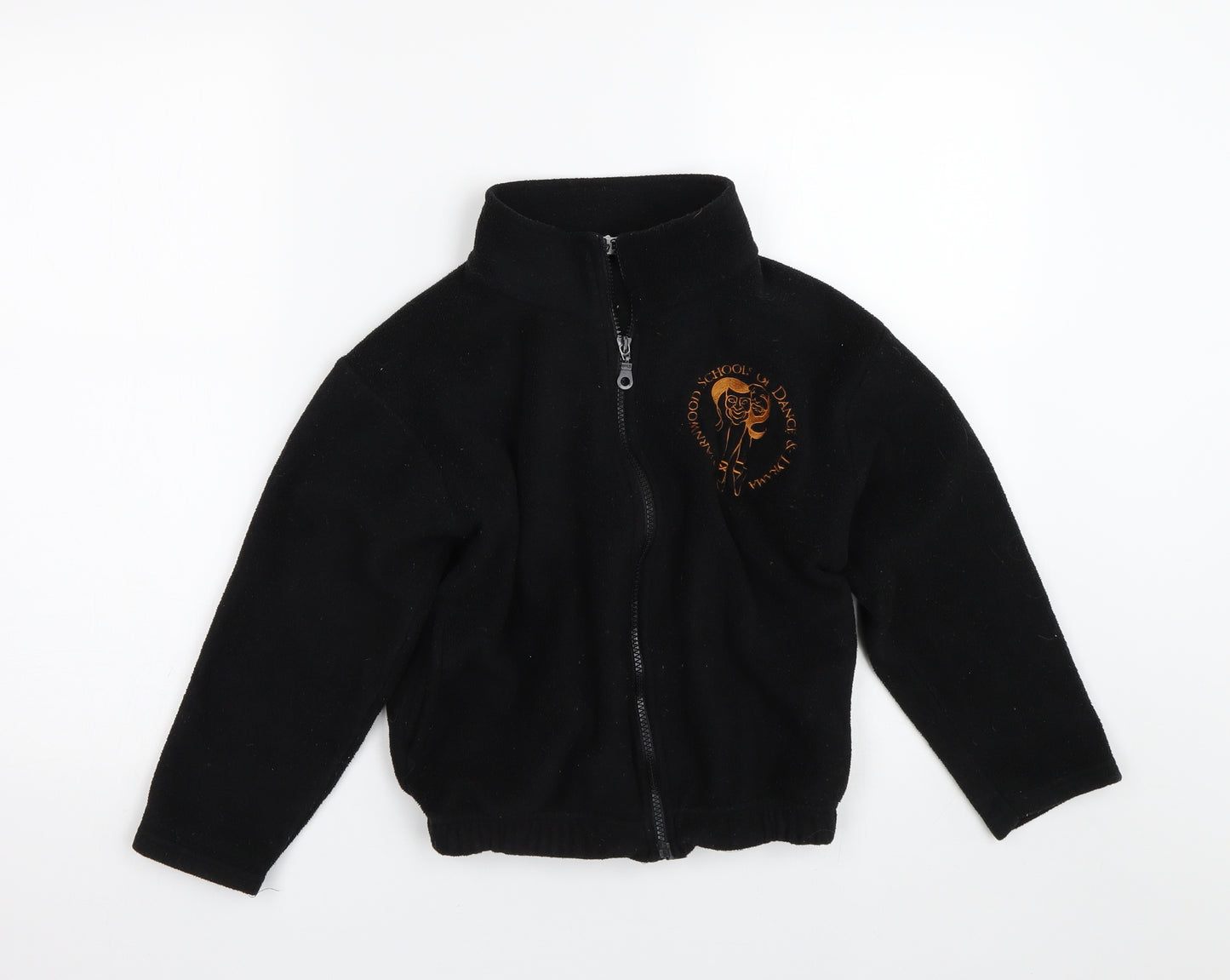 Club Pacific Girls Black  Fleece Full Zip Sweatshirt Size 8-9 Years  - School of Dance