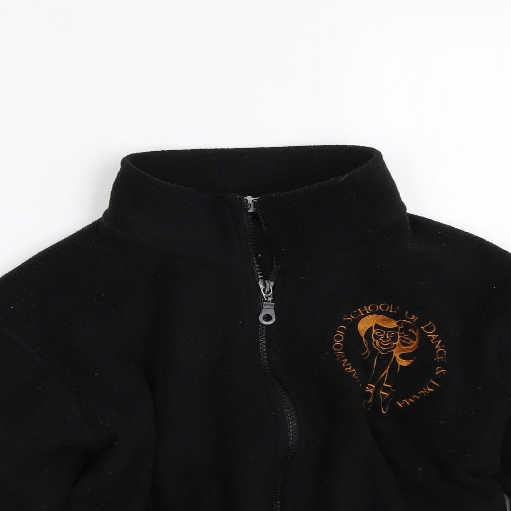 Club Pacific Girls Black  Fleece Full Zip Sweatshirt Size 8-9 Years  - School of Dance