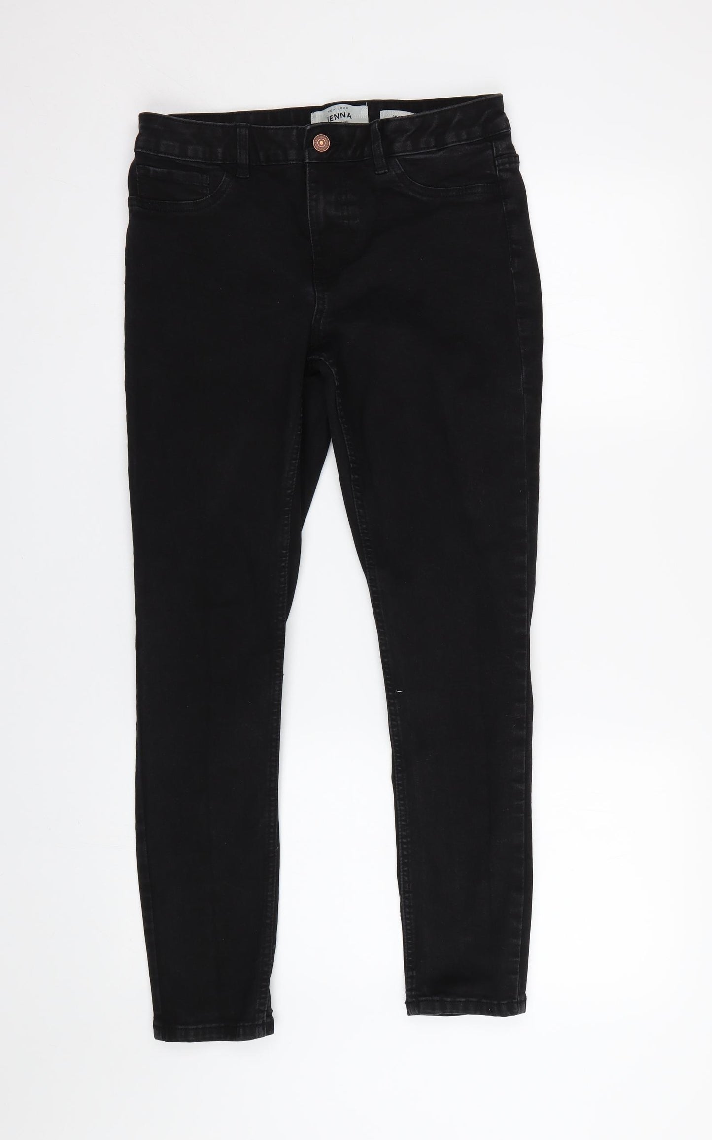 New Look Womens Black  Denim Skinny Jeans Size 12 L26 in