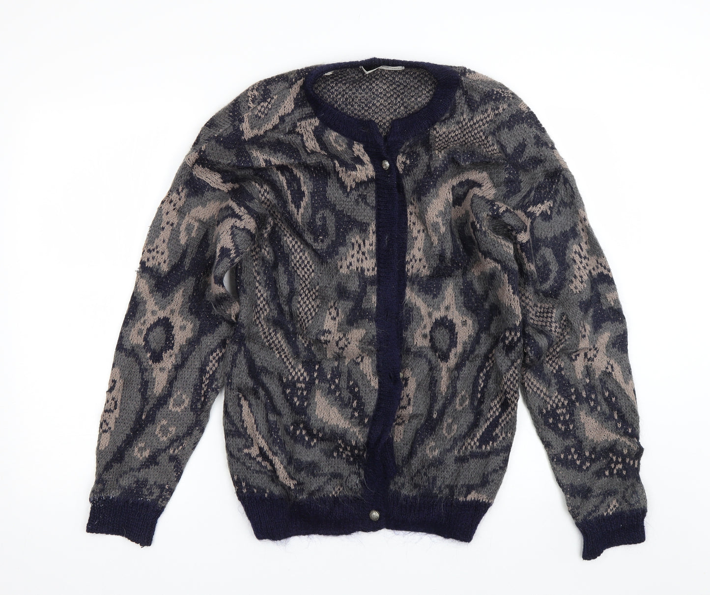 St Micheal Womens Green Camouflage  Cardigan Jumper Size 12