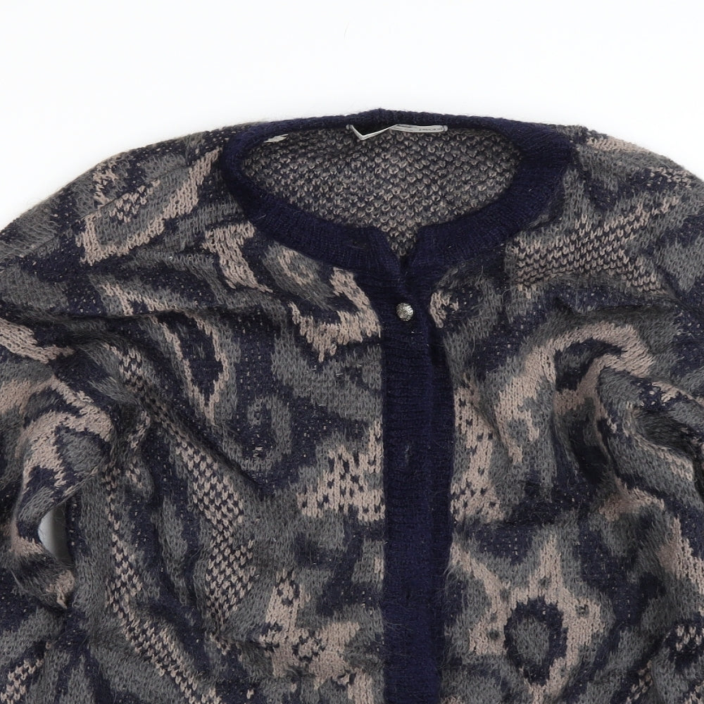St Micheal Womens Green Camouflage  Cardigan Jumper Size 12