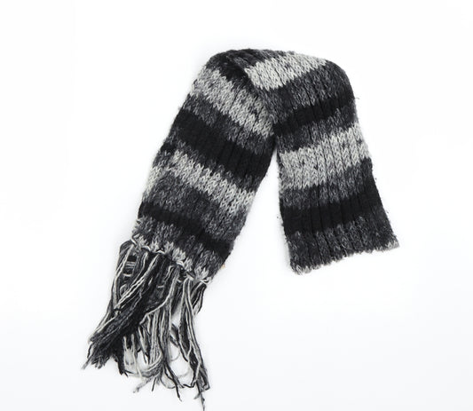 St micheal Mens Grey Striped  Scarf  One Size
