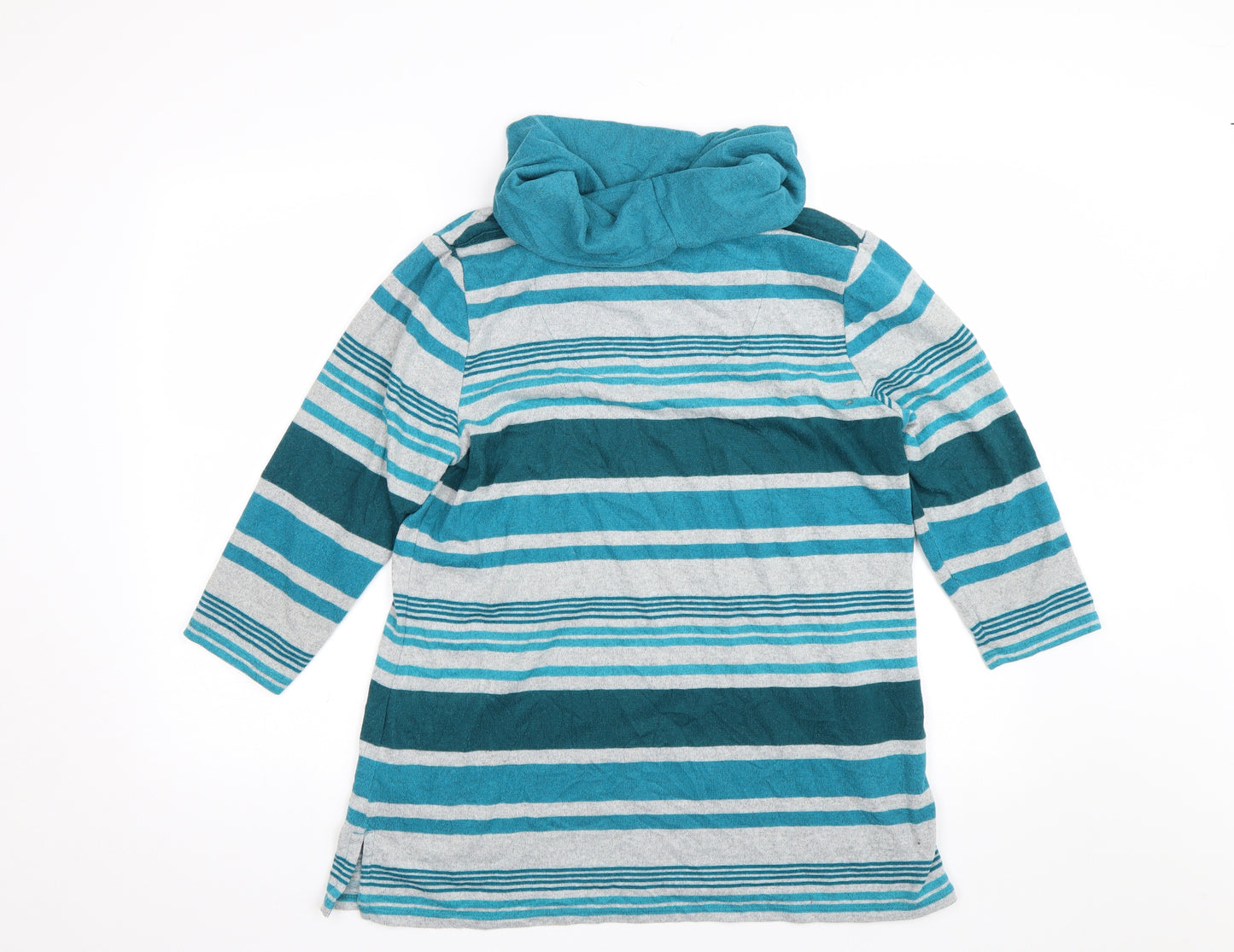 TIGI Womens Grey Striped  Pullover Jumper Size 14