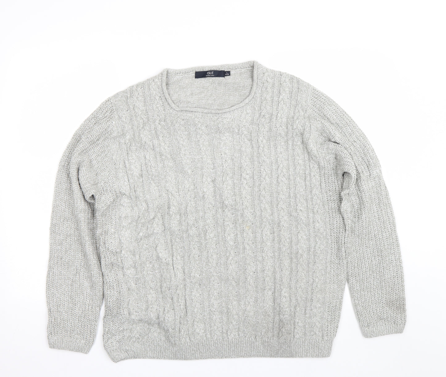 Isle Womens Grey   Pullover Jumper Size 18