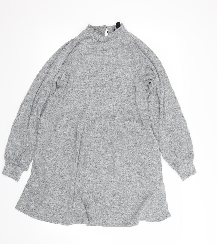 New Look Womens Grey   Jumper Dress  Size 10