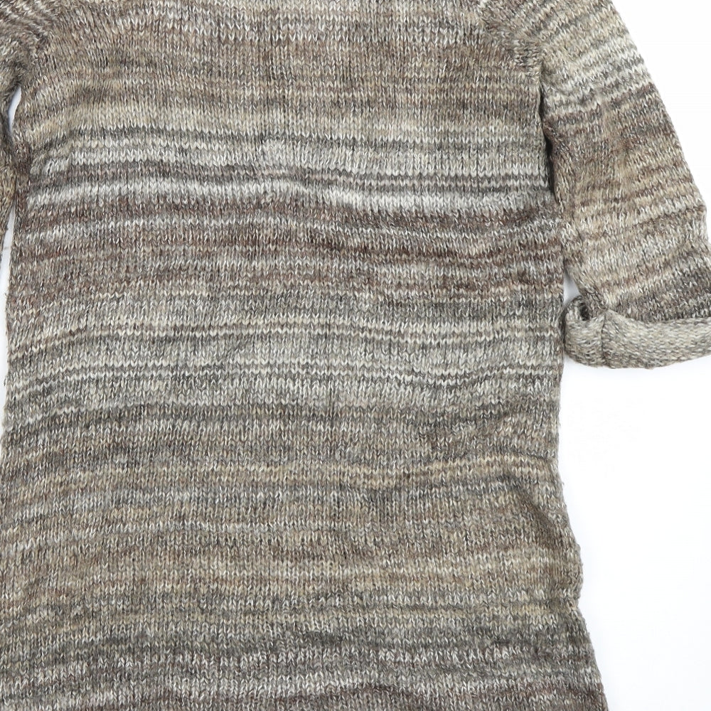 F&F Womens Brown Striped  Jumper Dress  Size 10