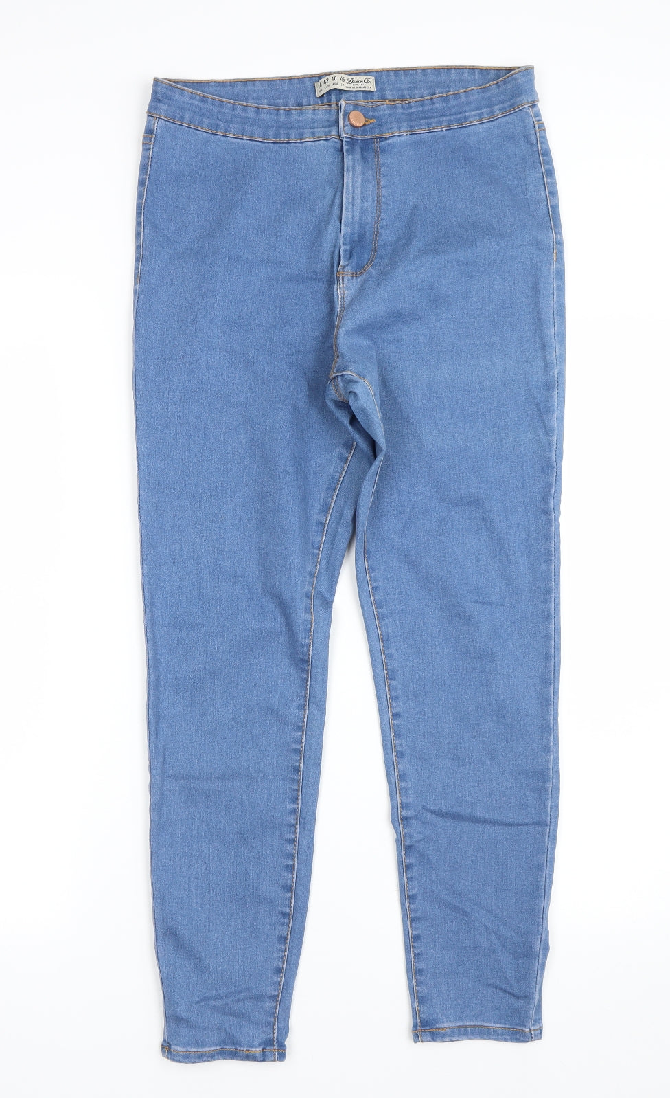 Primark Womens Blue  Denim Skinny Jeans Size 14 L25 in