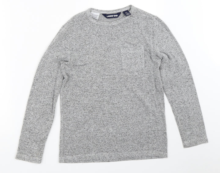 Lands' End Girls Grey Pullover Jumper Size 8-9 Years