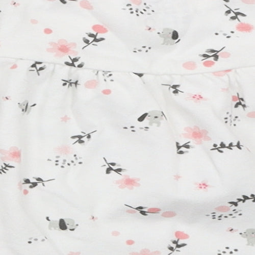F&F Girls White   Basic T-Shirt Size 3-6 Months