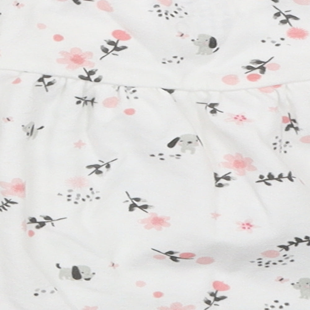 F&F Girls White   Basic T-Shirt Size 3-6 Months