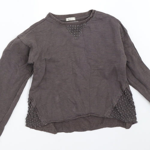 Mango Girls Grey   Pullover Sweatshirt Size 9-10 Years
