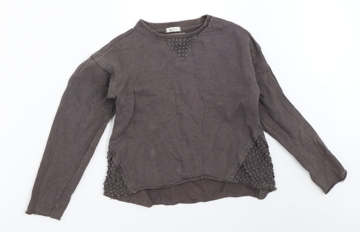 Mango Girls Grey   Pullover Sweatshirt Size 9-10 Years