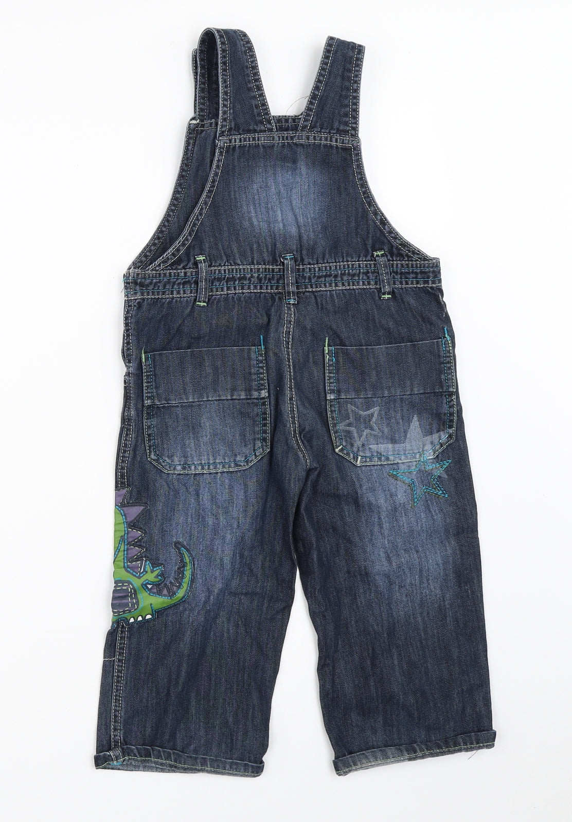 NEXT Boys Blue  Denim Dungarees Trousers Size 2-3 Years