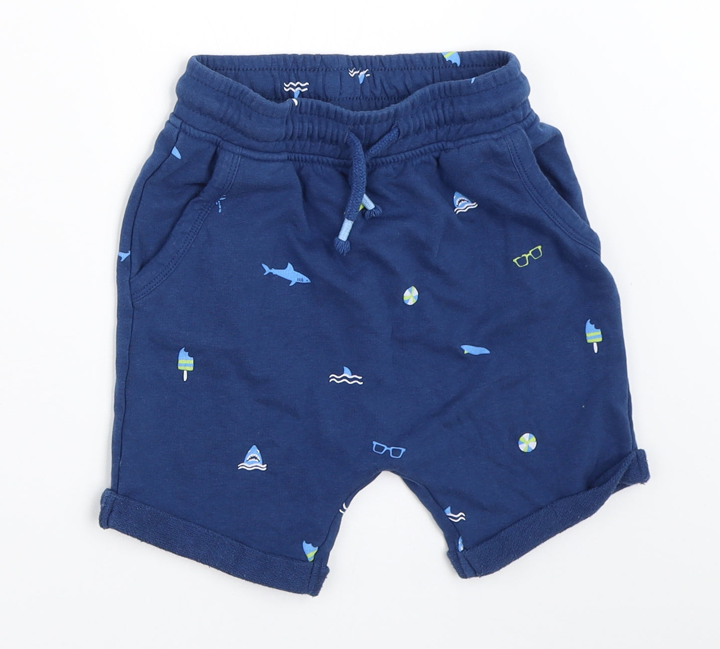 George Boys Blue   Sweat Shorts Size 4-5 Years