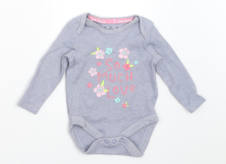 F&F Girls Blue   Babygrow One-Piece Size 0-3 Months