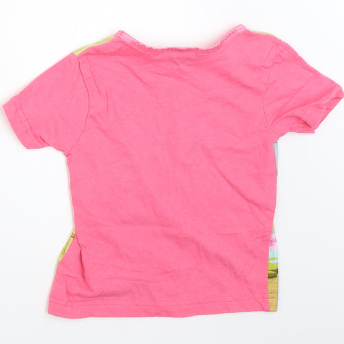 Preworn Girls Pink   Basic T-Shirt Size 18-24 Months