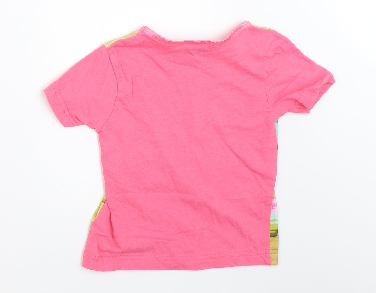 Preworn Girls Pink   Basic T-Shirt Size 18-24 Months