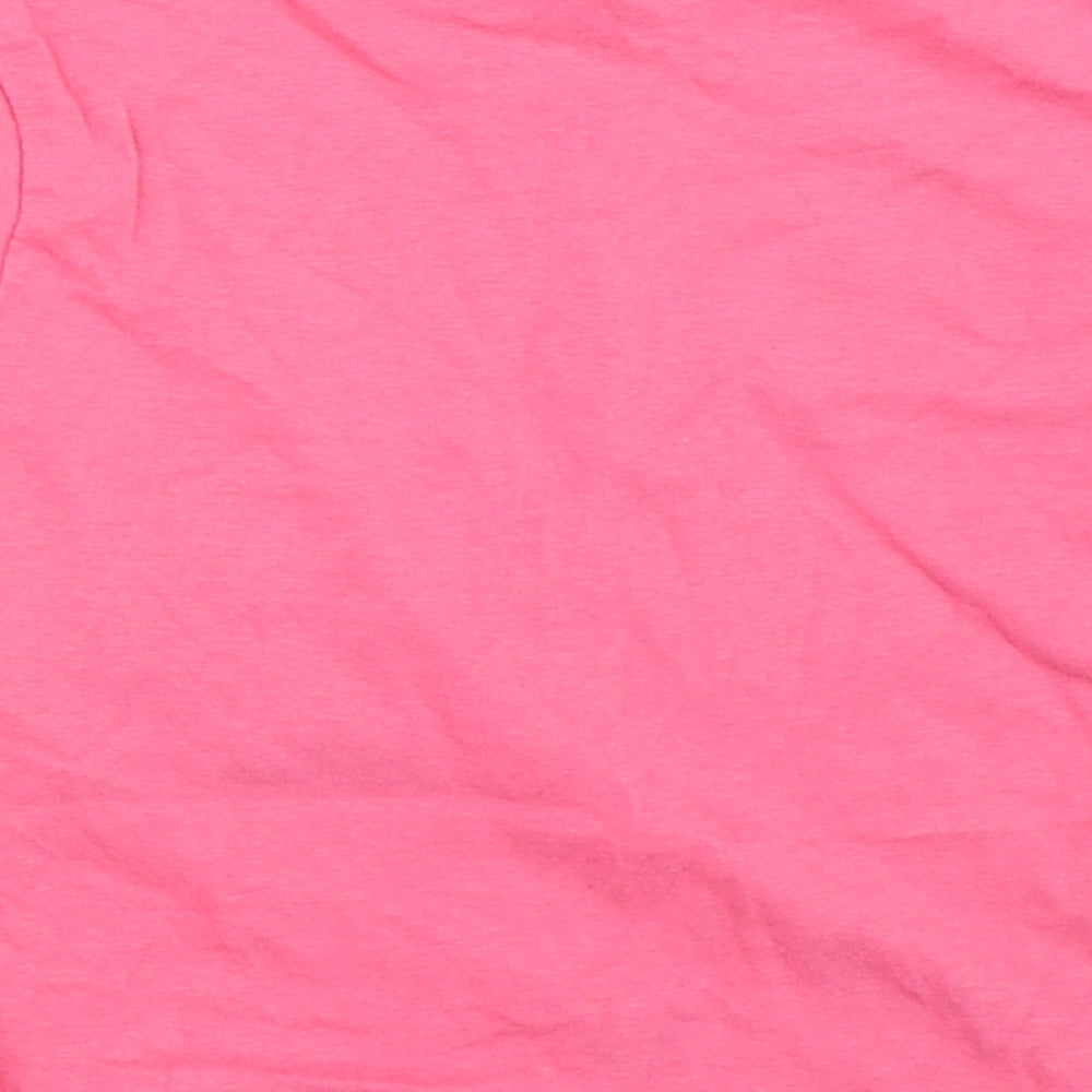 Preworn Girls Pink   Basic T-Shirt Size 18-24 Months