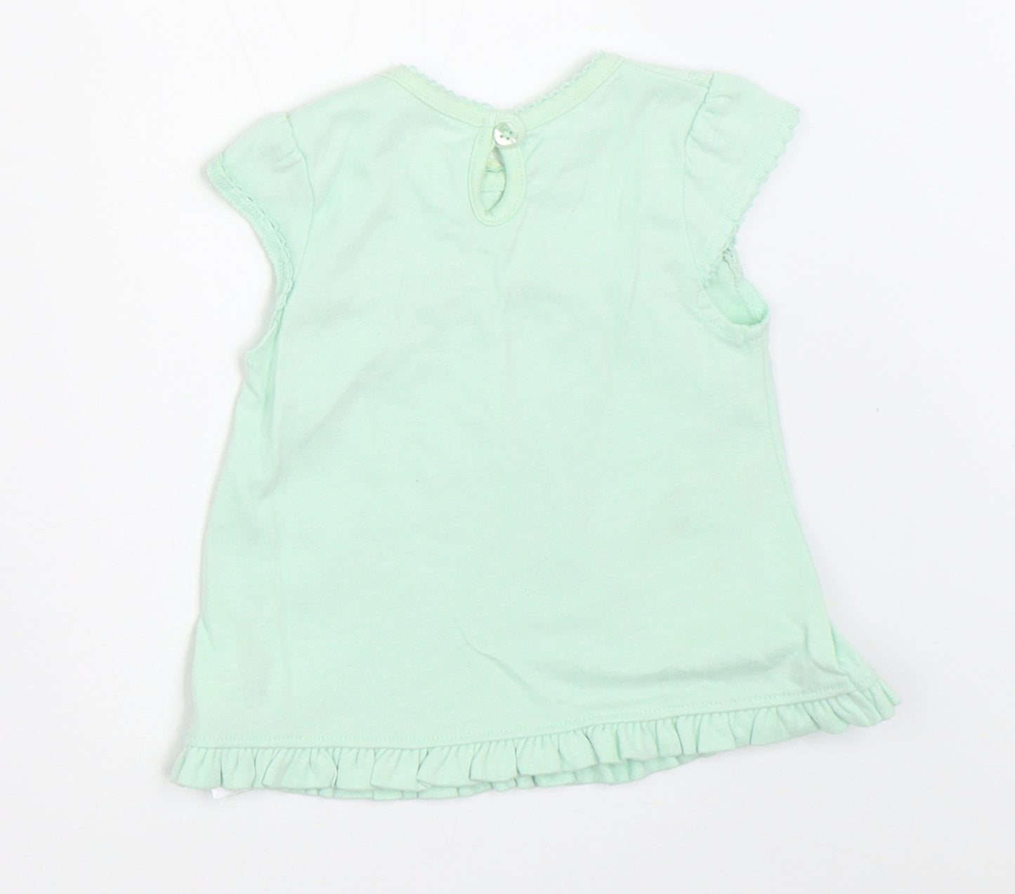 George Girls Green   Basic T-Shirt Size 0-3 Months