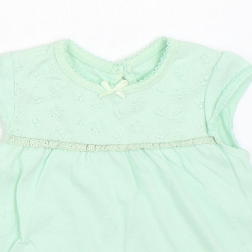 George Girls Green   Basic T-Shirt Size 0-3 Months