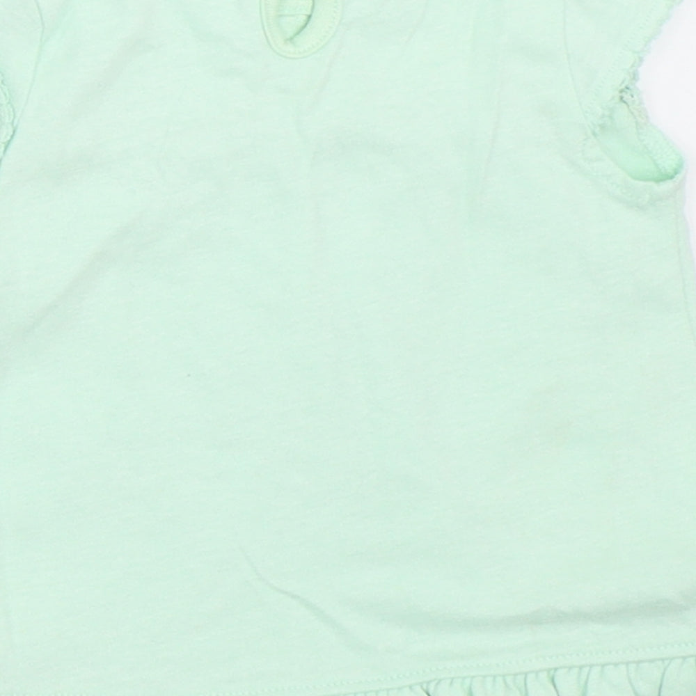 George Girls Green   Basic T-Shirt Size 0-3 Months