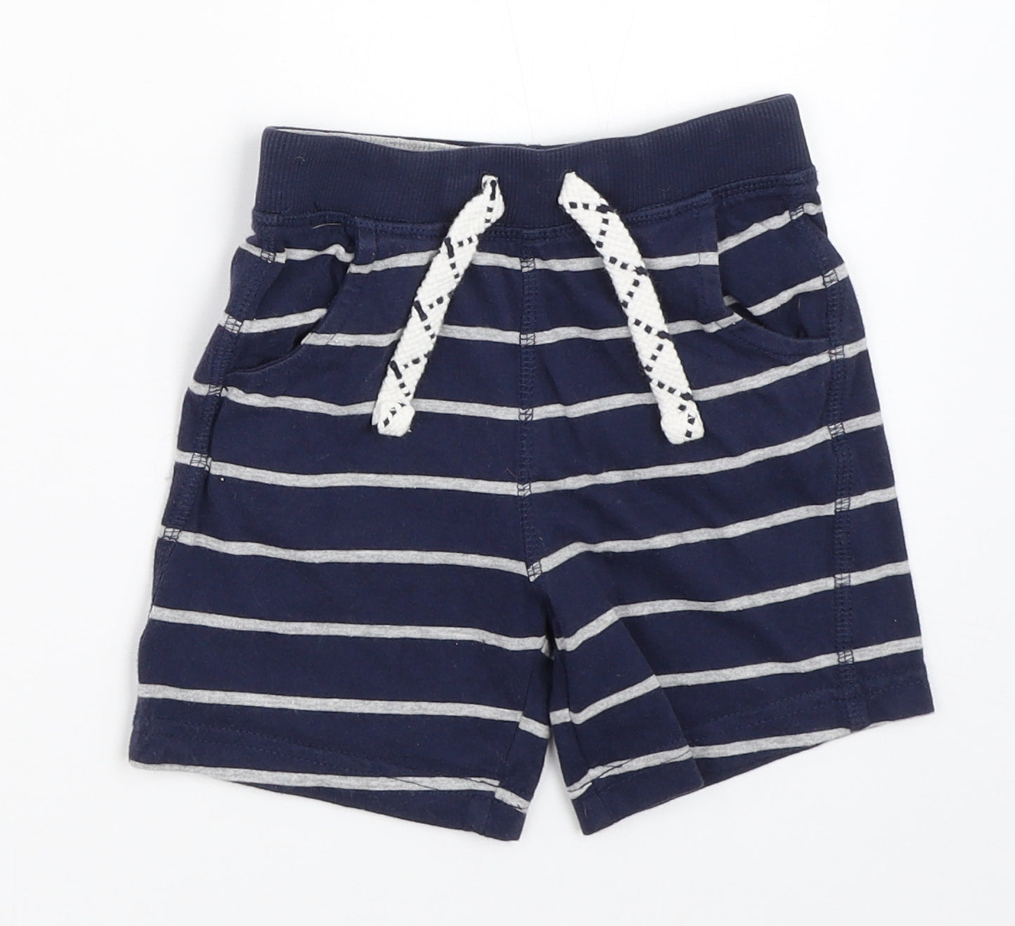 Matalan Boys Blue Striped  Cropped Trousers Size 12-18 Months