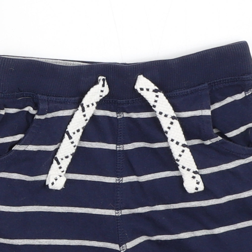 Matalan Boys Blue Striped  Cropped Trousers Size 12-18 Months